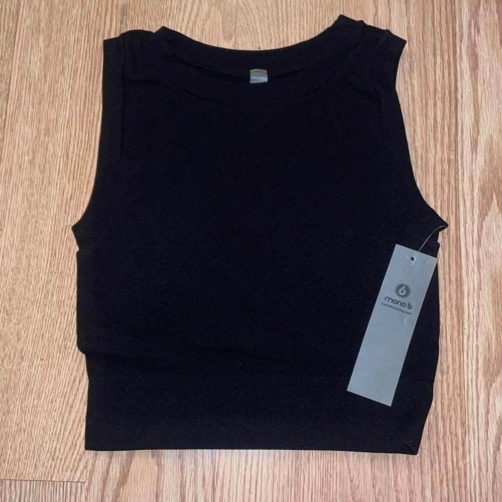 Mono B Black Crop Top